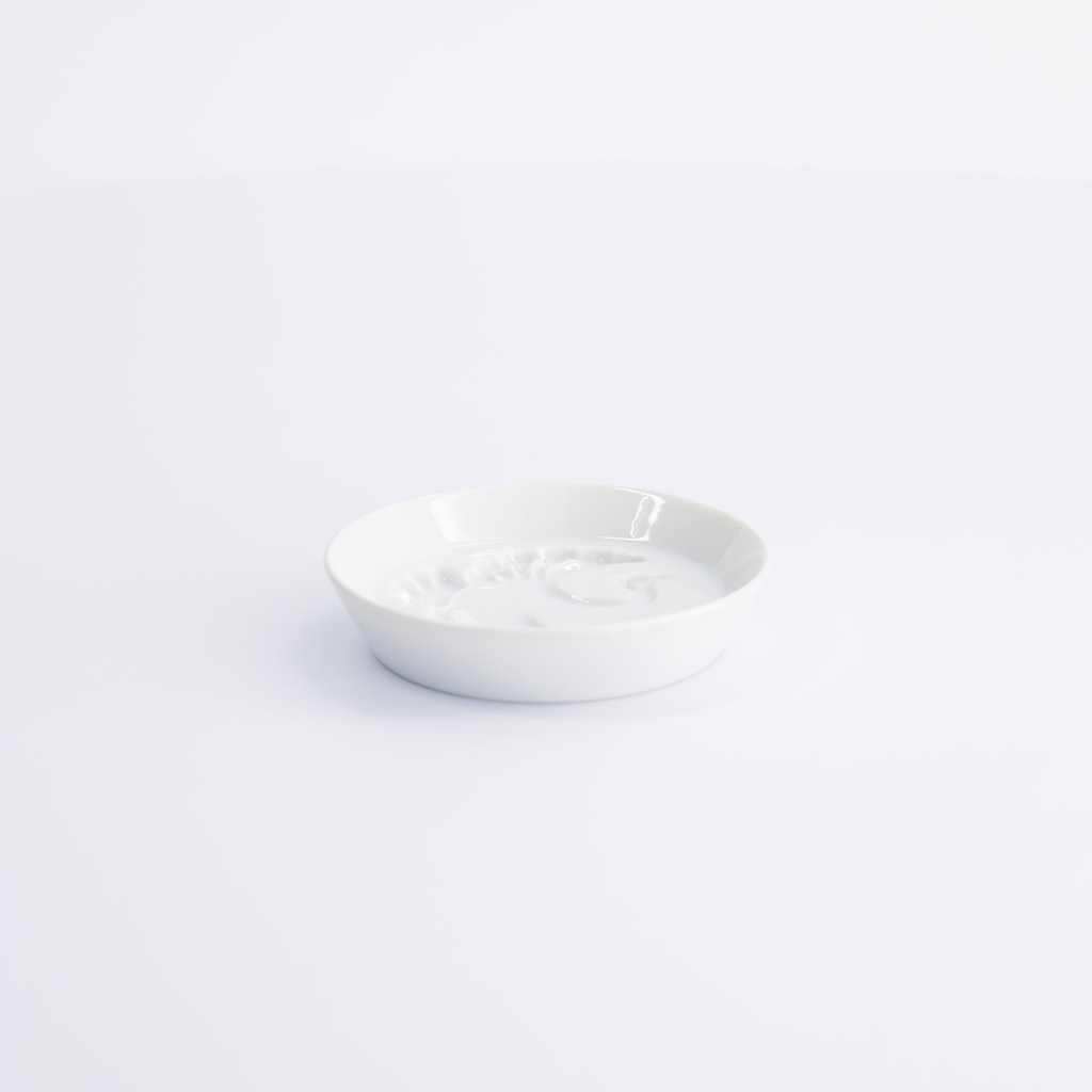Sauce Dish 8.2cm Embossed Crane YW-8058/A 12/288