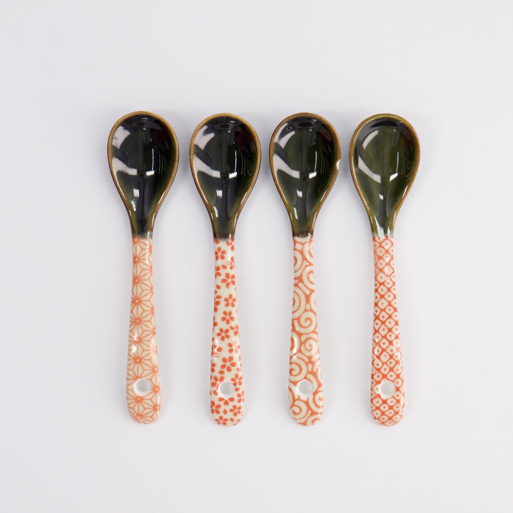 Spoon Set4 12.5cm Red YW-8091/RD 1/120