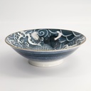 Japonism Carp Menbachi Bowl 25.2x7.7cm 1600ml Black YW-9102/BK 3/24