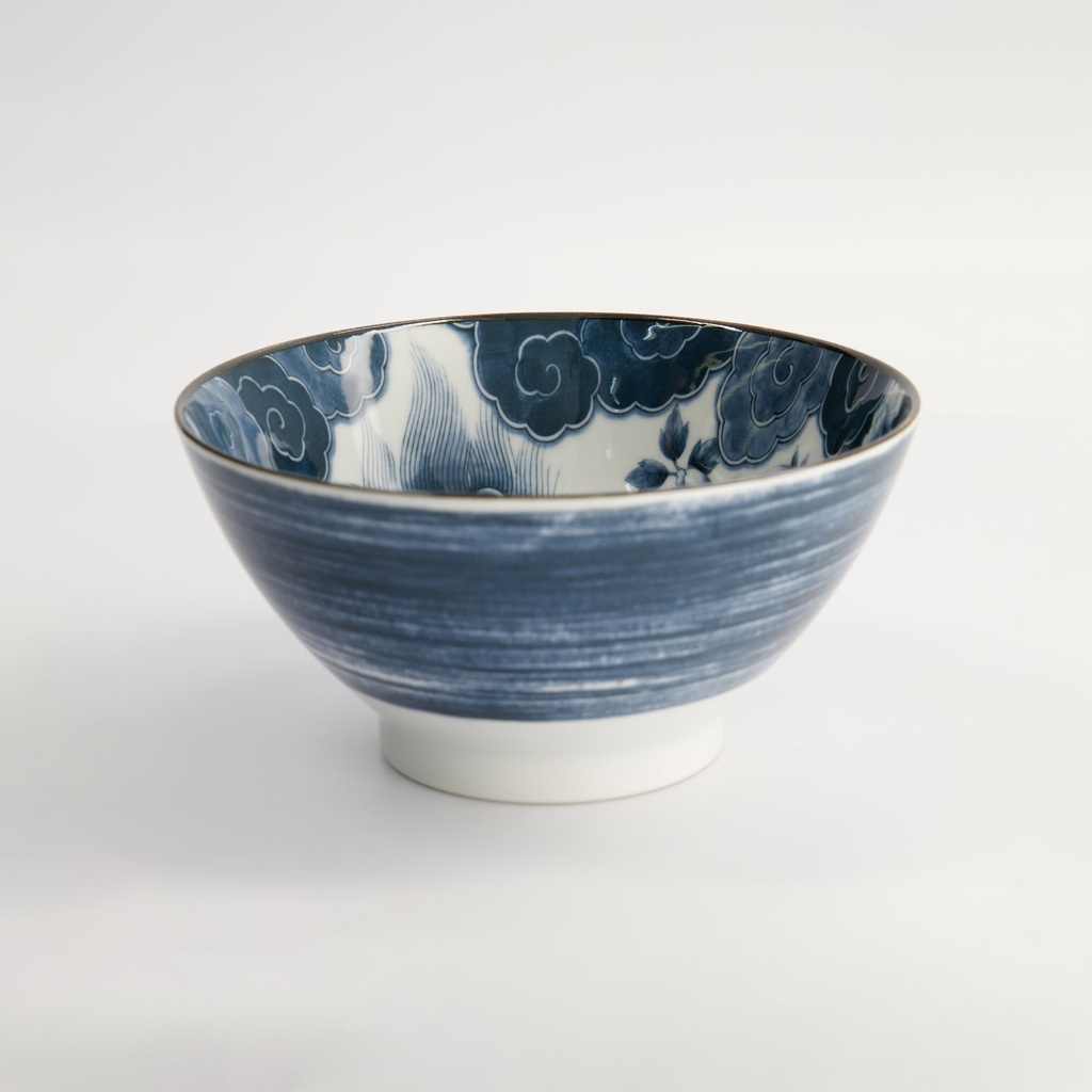 Japonism Lion Tendon Bowl 17.8x8.8cm 1000ml Black YW-9104/BK 4/32