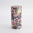 Tea Container S.S. 7.4x15.5cm 200gr Flower Grey 192HBO 1/120