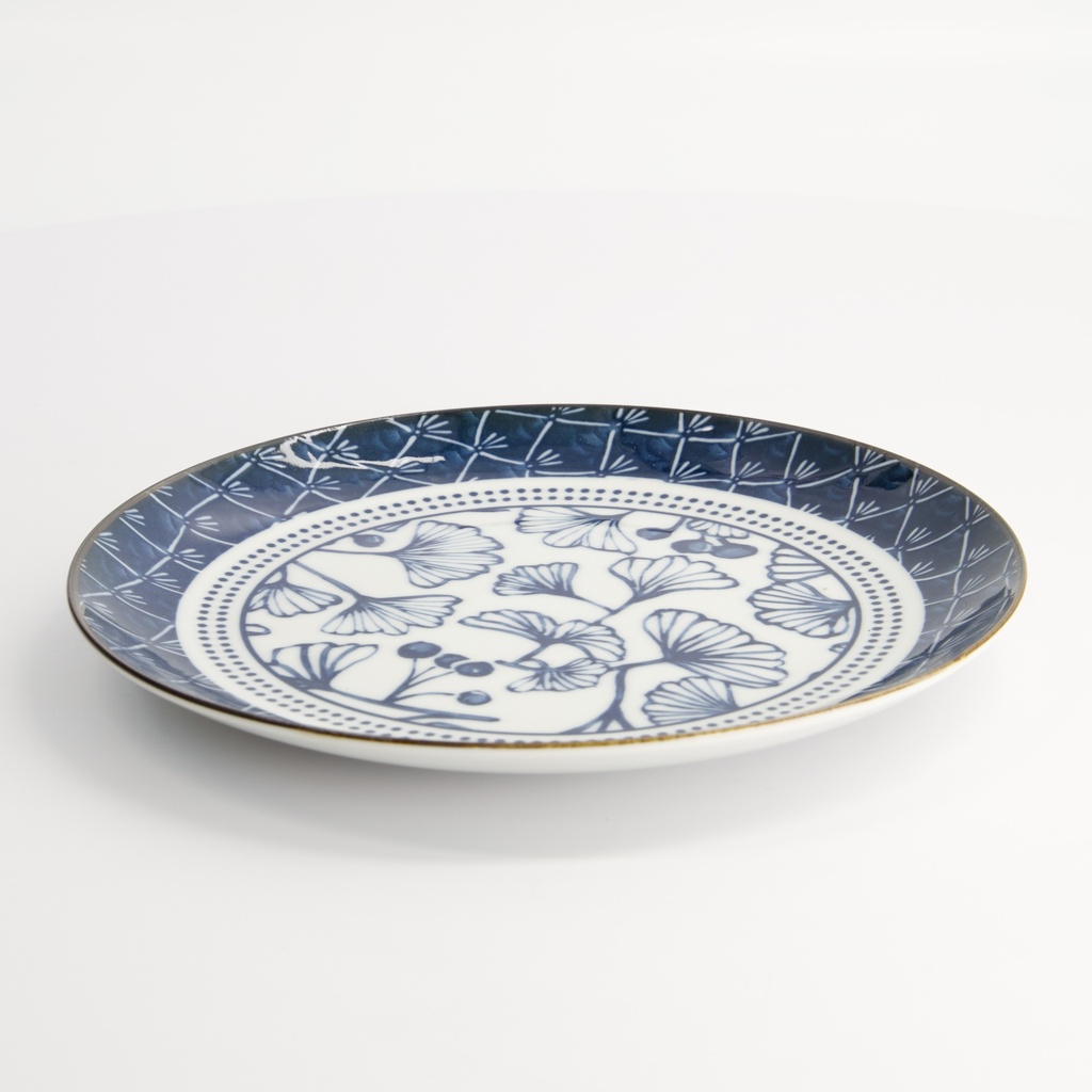 Flora Japonica Plate 20.6x2.2cm Gingko TN-8026/A 3/48