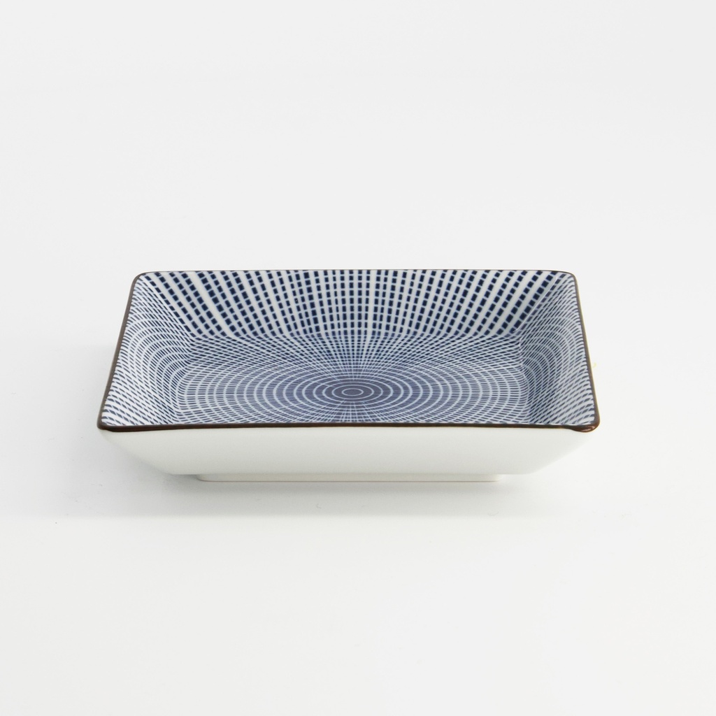 Sendan Blue Square Plate 11.5x11.5x2.5cm FK-8439 12/96