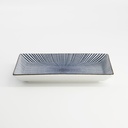 Sendan Blue Oblong Plate 17.5x11.5x2.5cm FK-8440 12/72