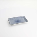 Sendan Blue Oblong Plate 17.5x11.5x2.5cm FK-8440 12/72