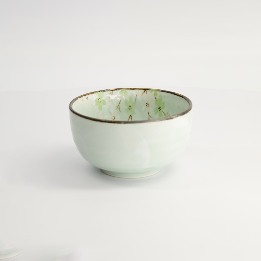 Green Cosmos Bowl 13x7cm 550ml Q55/GC 4/32