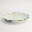 Green Cosmos Plate 22.7x3.1cm Q3901/GC 6/36
