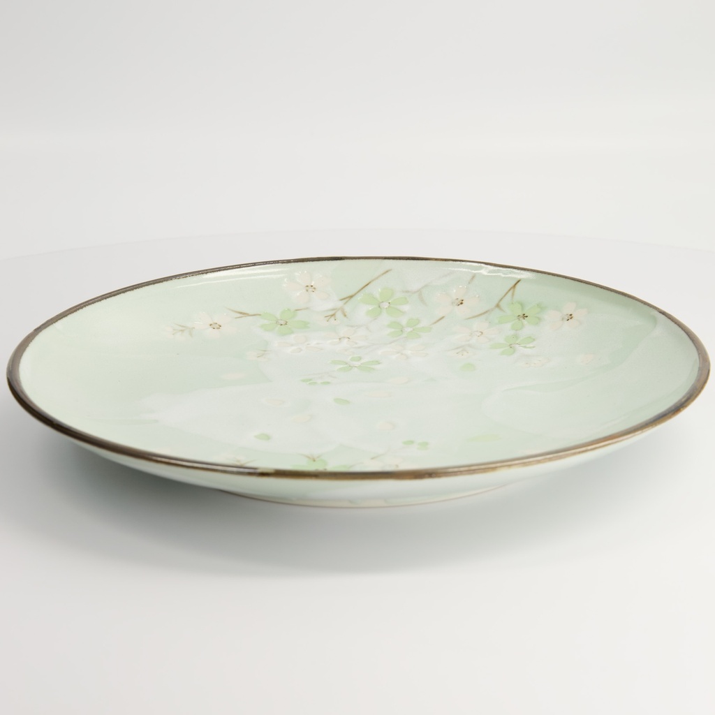Green Cosmos Plate 28.5x3.5cm Q211/GC 3/18