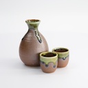Sake Set Iga Oribe 1:2 300ml/50ml YW-8423/E 1/36