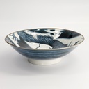 Japonism Dragon Menbachi Bowl 25.2x7.7cm 1600ml Black 18689 3/24