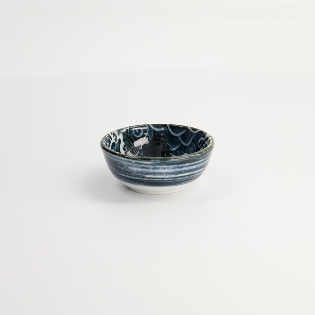 Japonism Carp Dish 8.7x3.7cm 95ml Black 18695 12/144
