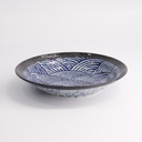 Aisai Seigaiha Shallow Bowl 20.2x4cm YT-159-183 18578 6/48