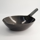 Kitchen Iron Wok  IH Bottom flat 33cm (HB-4226) 1/5