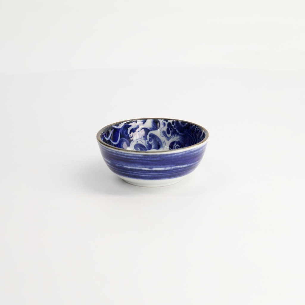 Japonism Carp Dish 8.7x3.7cm 95ml Blue 12/144