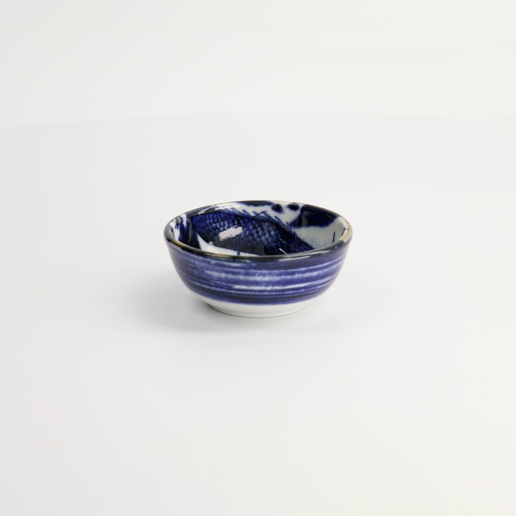 Japonism Dragon Dish 8.7x3.7cm 95ml Blue 12/144