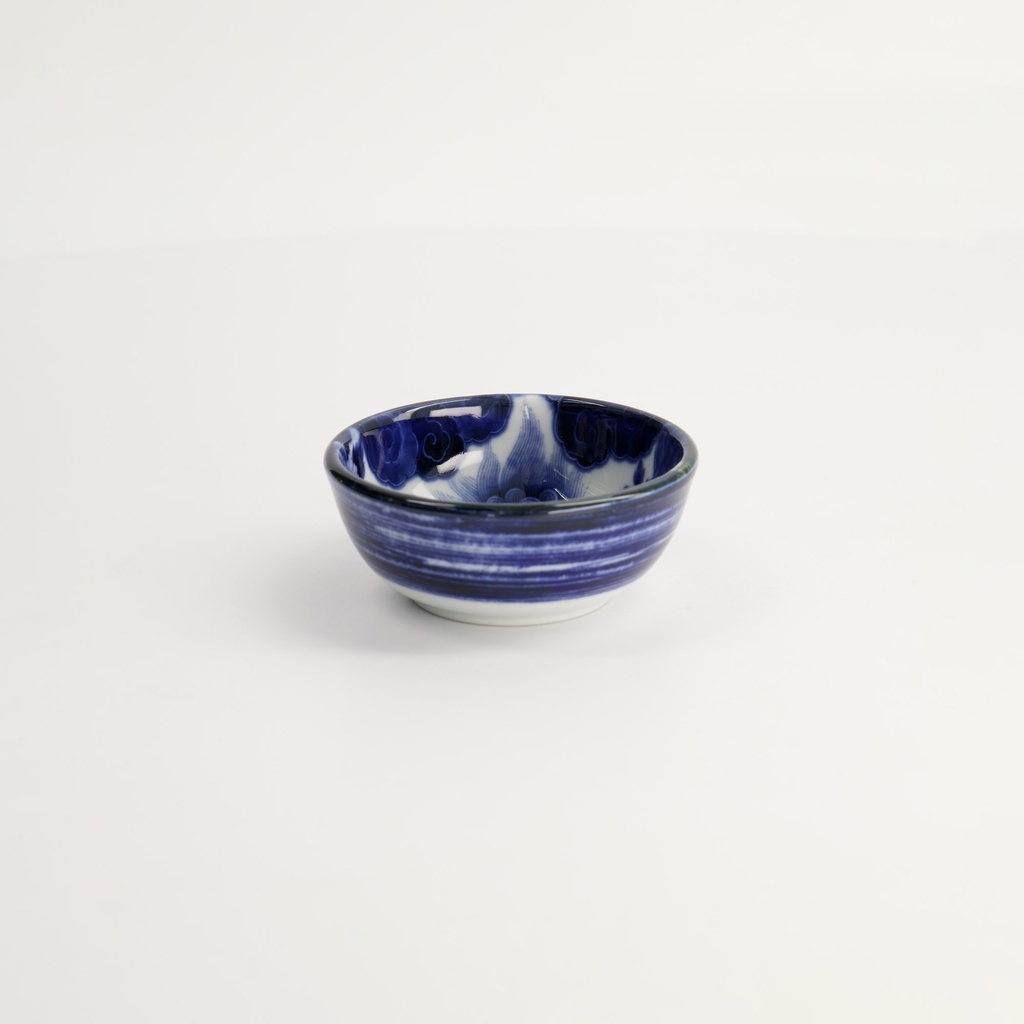 Japonism Lion Dish 8.7x3.7cm 95ml Blue 12/144