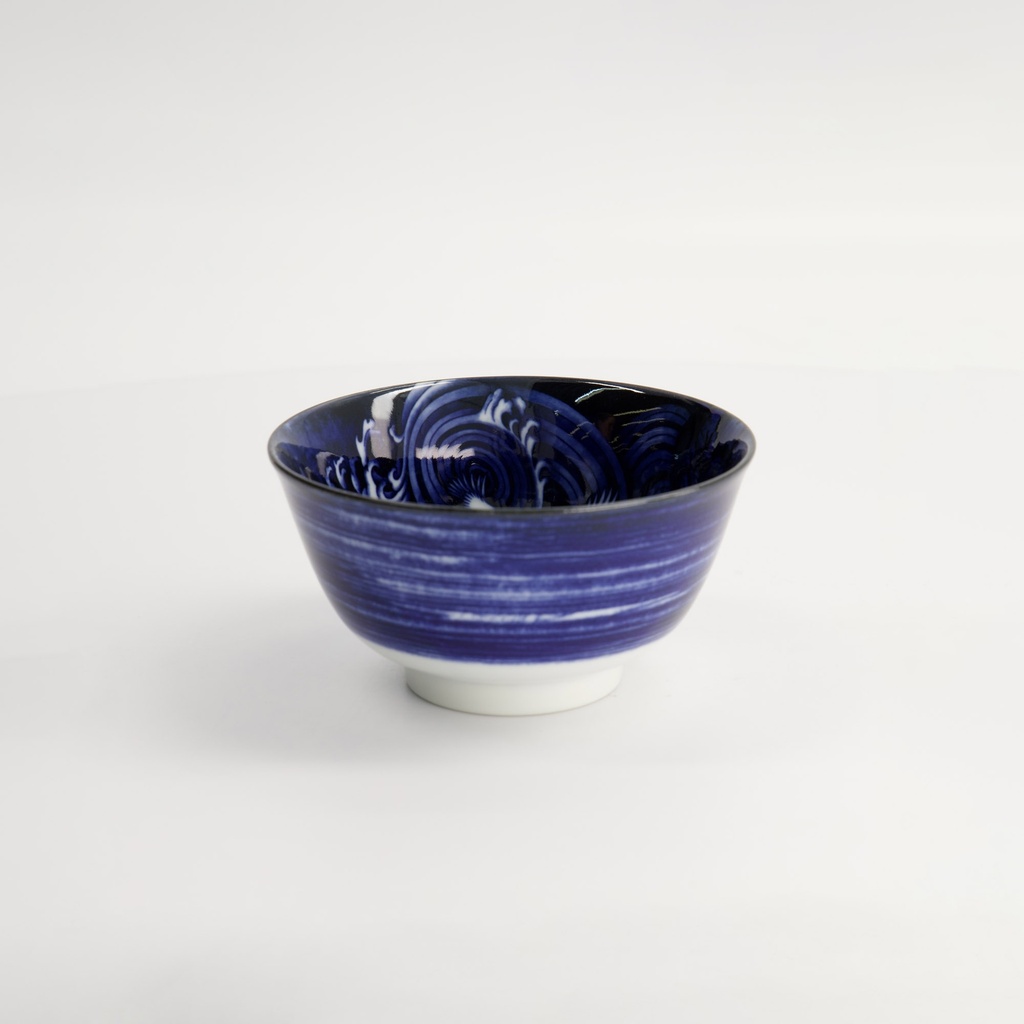 Japonism Crane Small Tayo Bowl 12.7x6.8cm 350ml Blue 6/48
