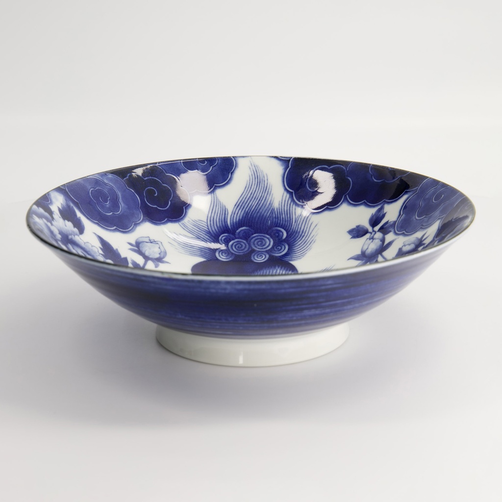 Japonism Lion Menbachi Bowl 25.2x7.7cm 1600ml Blue 3/24