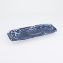 Japonism Carp Plate 28.5x14x2.5cm Blue 6/48