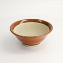 Kitchen Mortar-Suribachi Brown w/silicon rubber base 18.5x8cm C-2783 2/24