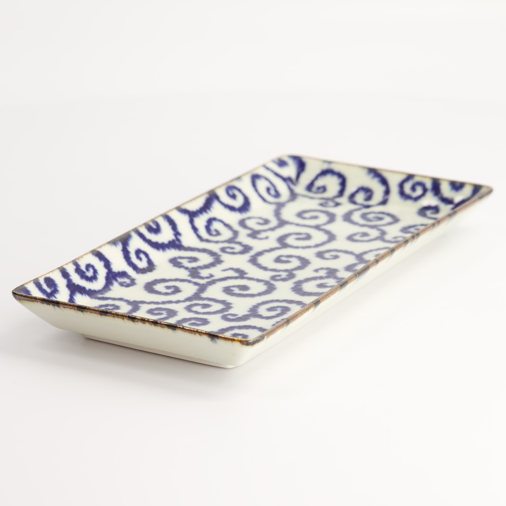 Ten Karakusa Plate 23x11.5x2.5cm FK-2102/B 6/48