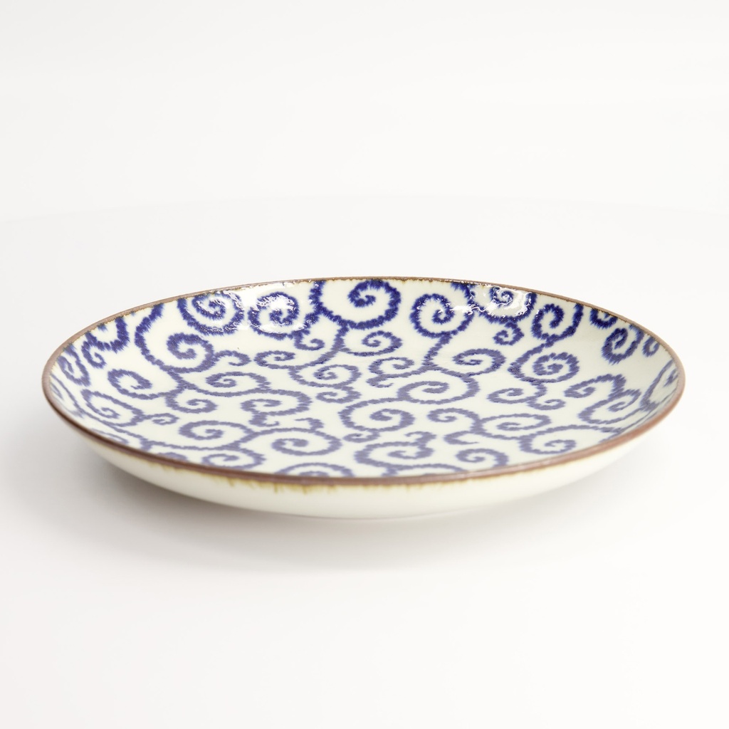 Ten Karakusa Round Plate 25x3cm FK-2105/B 4/24