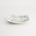 Neko Maruke Cat Plate 12.5x12.5x1.8cm 54005004 6/96