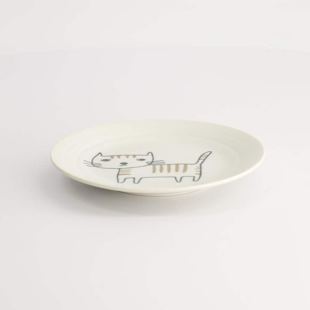 Neko Maruke Cat Plate 14.3x2cm 54005012 6/96