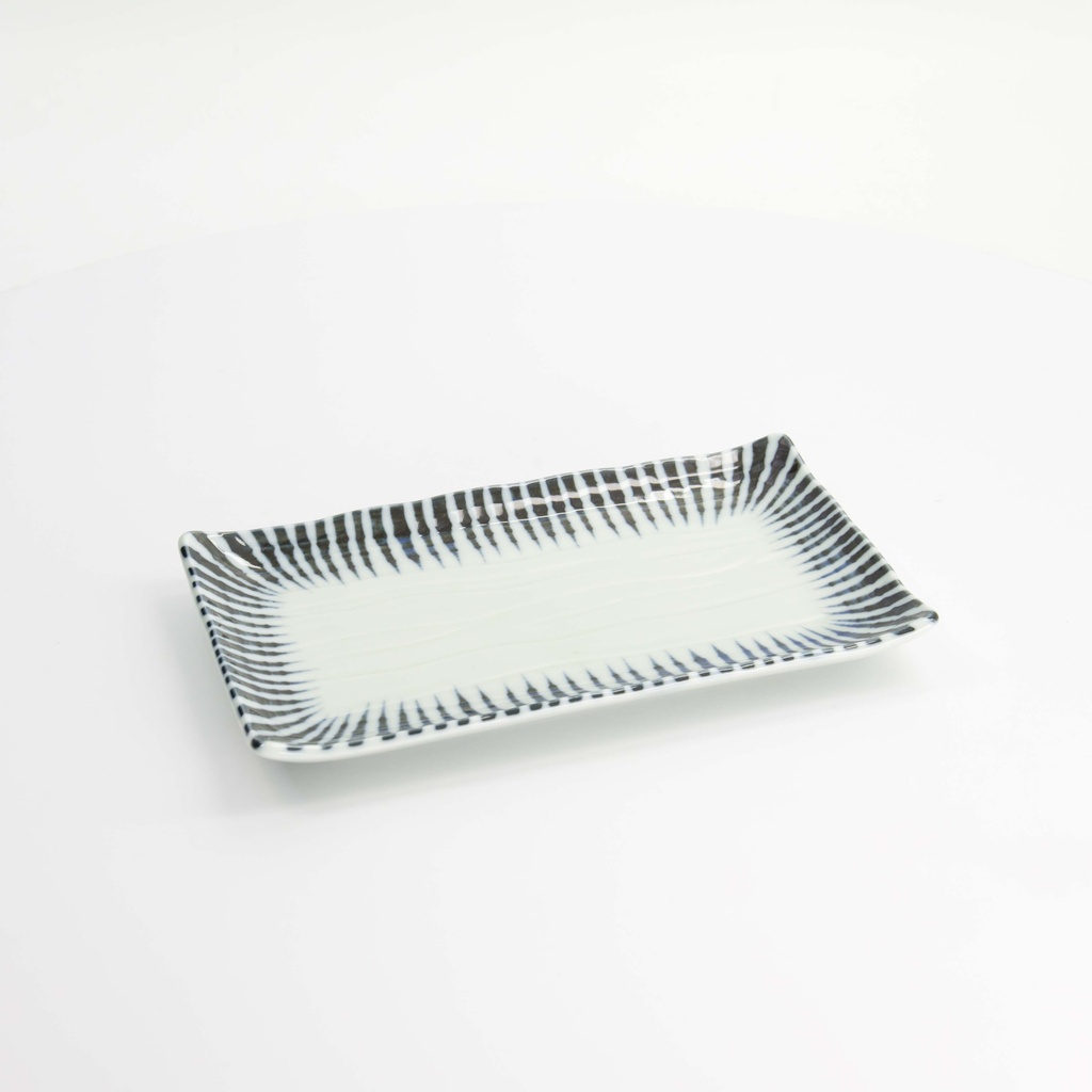 Shin Tokusa Plate 22.5x13.3x2.5cm FK-2121 6/48