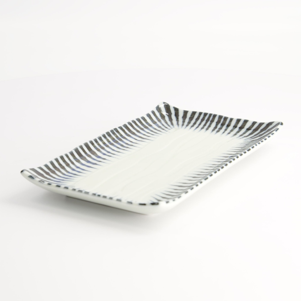 Shin Tokusa Plate 22.5x13.3x2.5cm FK-2121 6/48