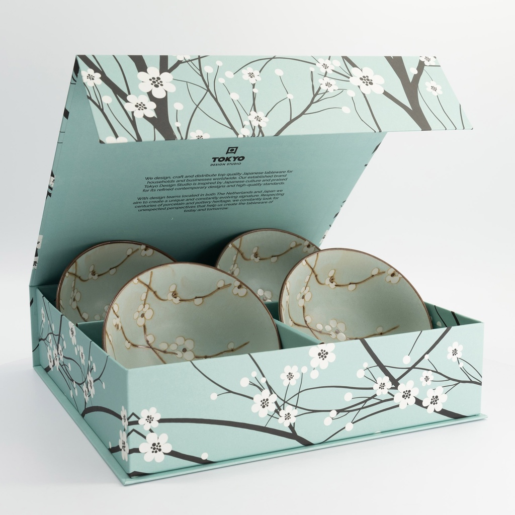 Green Soshun Bowl Giftset 4pcs 16x8cm 600ml 3B 22026 1/6