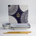 Kotobuki Sushi Giftset 6pcs Kikko 20.5x13.2x2.2cm & 9.3x3.2cm (120ml) 8B 22046