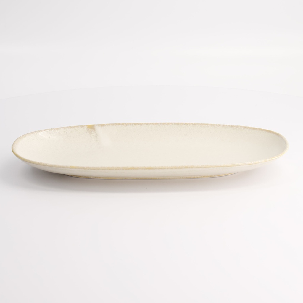 Titanium Matte Oval Plate 28.5x14x2.5cm YW-7218/TM 6/48