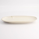 Titanium Matte Oval Plate 28.5x14x2.5cm YW-7218/TM 6/48