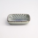 Mashiko Sauce Dish Square 9x1.6cm Mesh Blue HB-5851/D 12/192