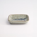 Mashiko Sauce Dish Square 9x1.6cm Fugu Blue HB-5851/E 12/192