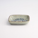Mashiko Sauce Dish Square 9x1.6cm Crab Blue HB-5851/F 12/192