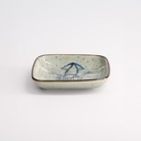 Mashiko Sauce Dish Square 9x1.6cm Squid Blue HB-5851/G 12/192