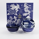 Mixed Bowls Japonism Giftset 4pcs 14.7x6.9cm 500ml Blue 7E 22013 1/12