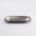 Mino Craft Rectangular Plate 19x11.2x2cm Bk/Br 12/72 