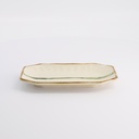 Mino Craft Rectangular Plate 19x11.2x2cm Beige/Green 12/72