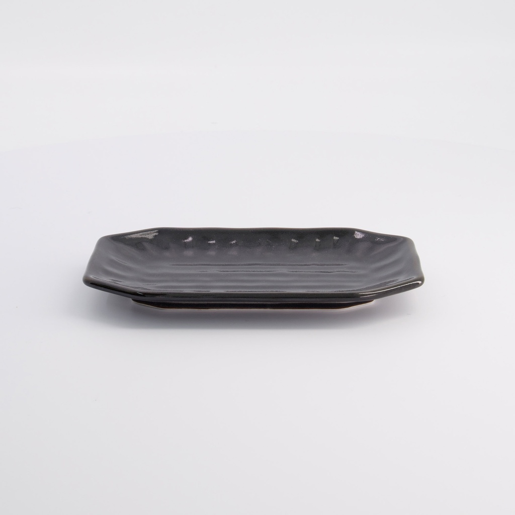 Mino Craft Rectangular Plate 19x11.2x2cm Black 12/72