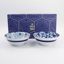 Haru Blue Mixed Ramen Bowls 2pcs Giftset 19.8x7.5cm 1000ml 1/12