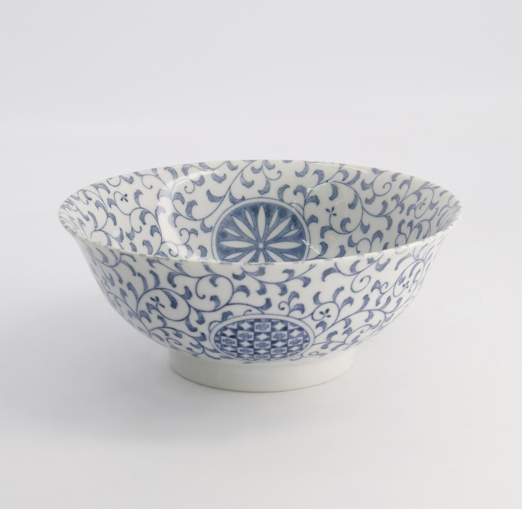 Wa Mixed Bowls Ramen 21x8.7cm 1300ml Marumon-Sarasa Blue 3/24