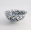Wa Mixed Bowls Ramen 21x8.7cm 1300ml Goben Karakusa Blue 3/24