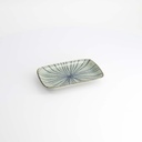 Mixed Plate Rect. 16.3x10.2cm Tokusa Blue  20967 6/72