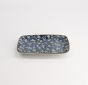 Mixed Plate Rect. 16.3x10.2cm Tako-Karakusa Blue 20968 6/72