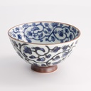 Kawaii Rice Bowl Karakusa 12.5x6.5cm 350ml Blue 5/120