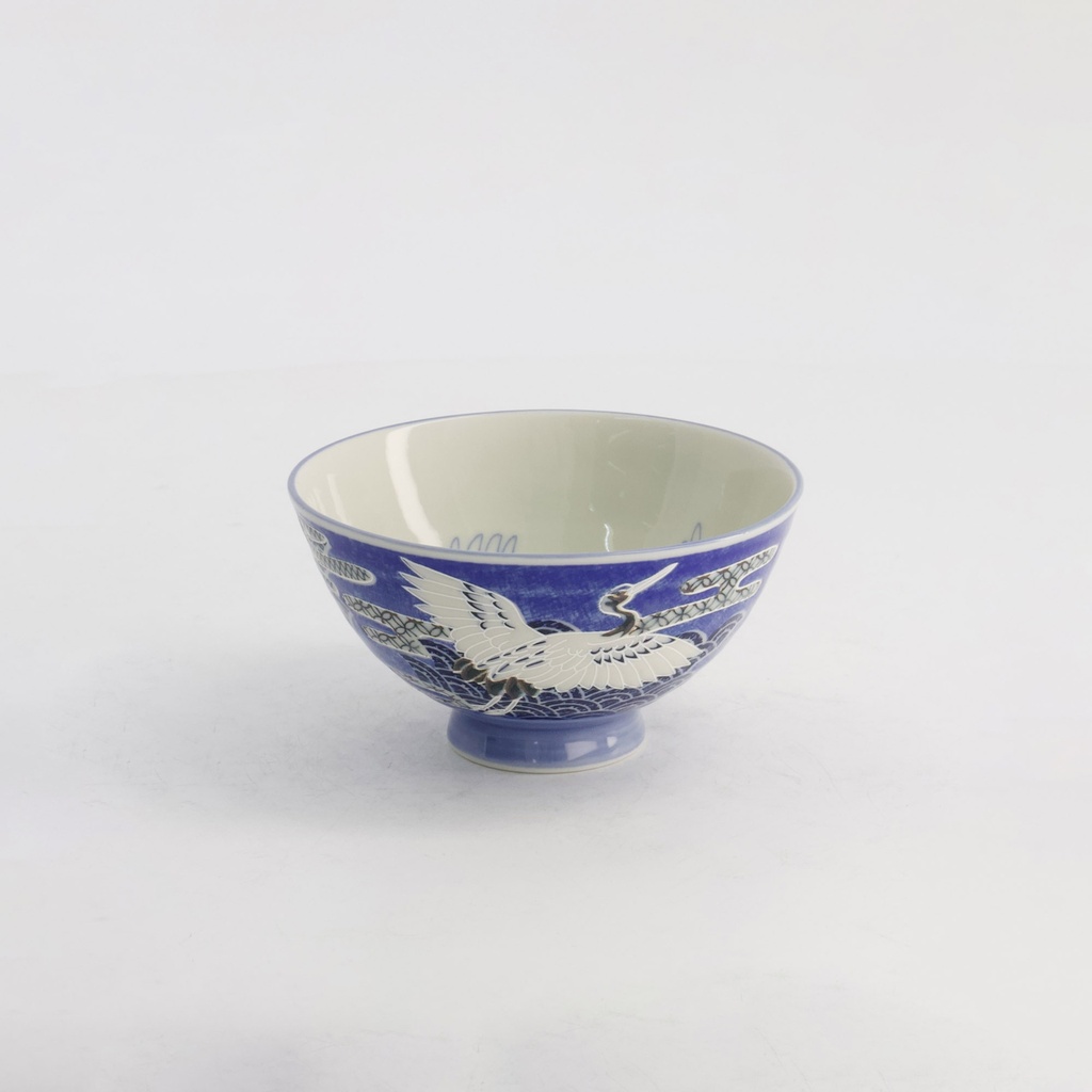 Kawaii Rice Bowl Crane 11.5x6cm 300ml Blue 5/120