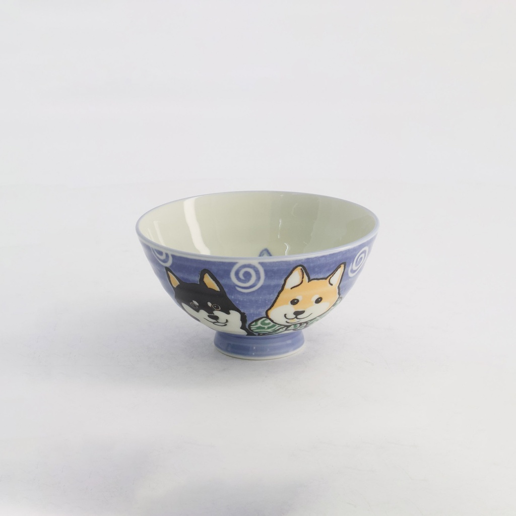 Kawaii Rice Bowl Shiba-Dog 12.5x7cm 12.5x7cm 350ml Blue 5/120